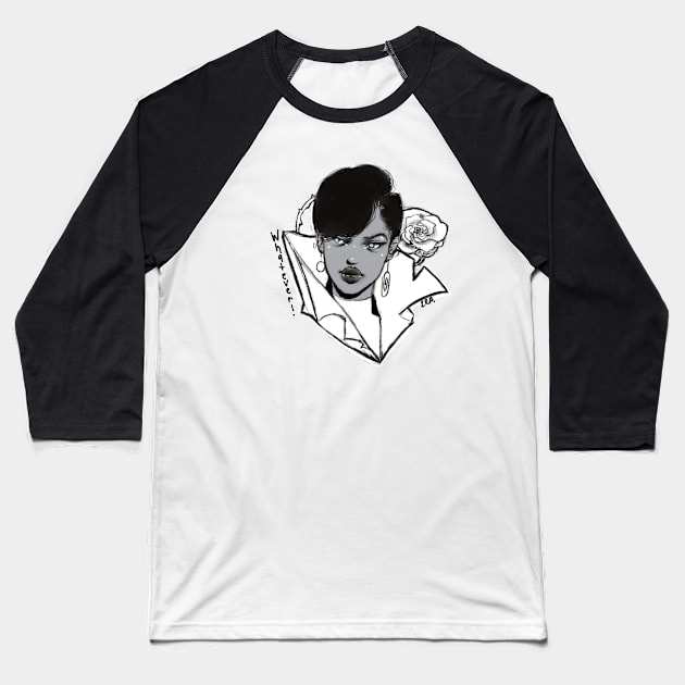 Rose thorns and Girl Baseball T-Shirt by R.Gray Illustrations 